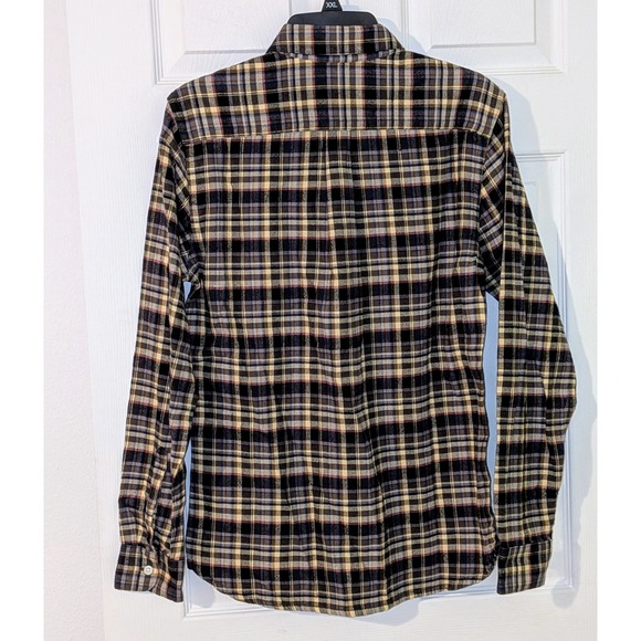 Everlane Plaid Flannel Button Down Shirt Women's Size S Brown Blue Beige NWT $98 - Picture 6 of 11